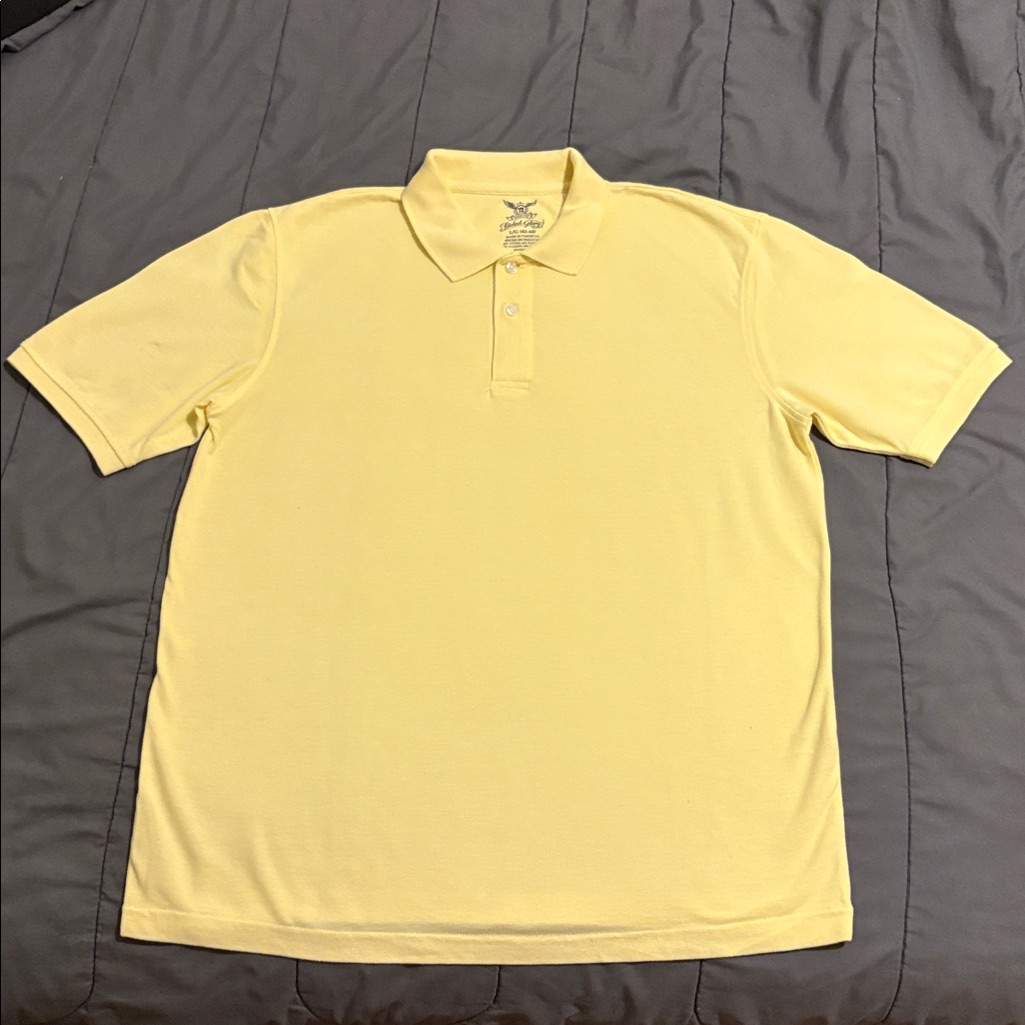 Faded Glory Light Yellow Polo Shirt